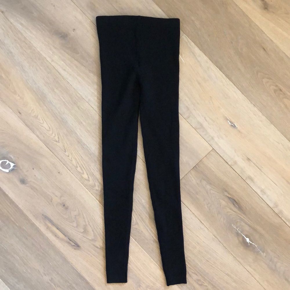 Gap Black Ribbed Leggings, XS NWT